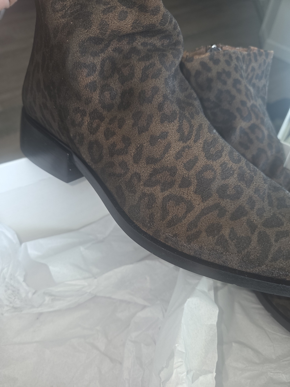 Steve Madden Leopard Print Suede Ankle Booties - Brown/Black